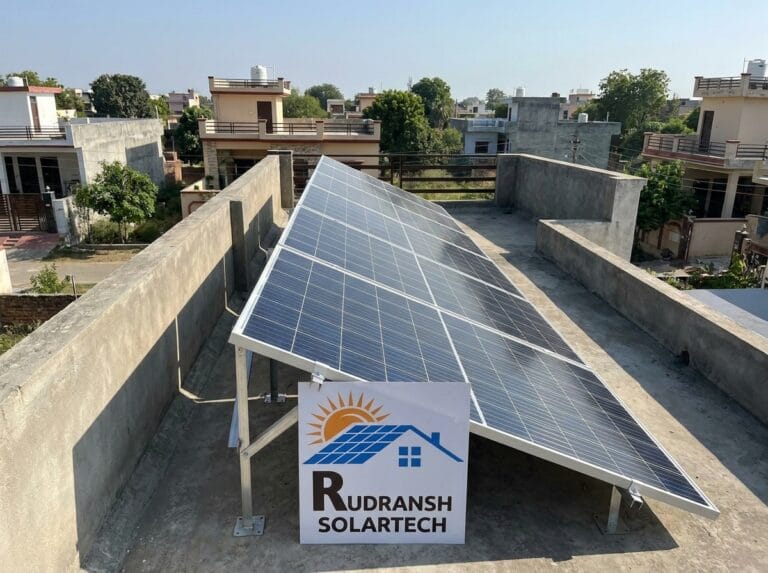 3kW solar system installed on a Lucknow home