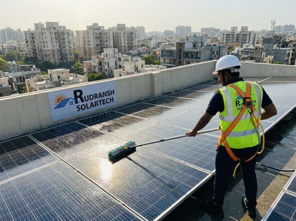 Professional solar panel maintenance and cleaning in Lucknow