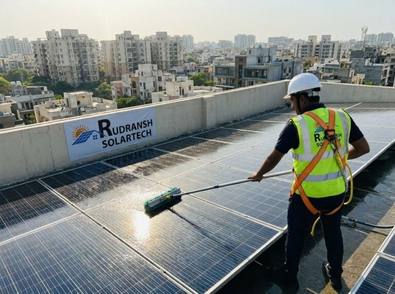 Professional solar panel maintenance and cleaning in Lucknow