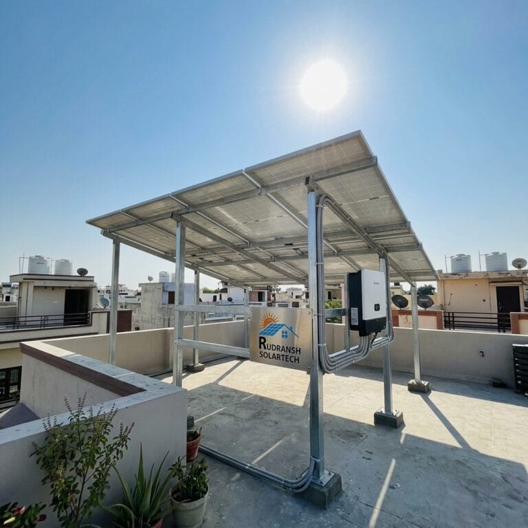 Premium 2kW solar system installation in Lucknow with Tata and UTL alternatives by Rudransh Solartech